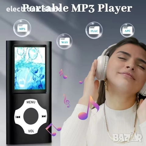 преносим MP3/MP4 плейър с възпроизвеждане на видео, FM радио, USB, MP3, LED, слот за SD карта , снимка 2 - MP3 и MP4 плеъри - 52250648