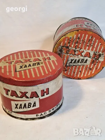 Стара ламаринена кутия за тахан халва 4 кг.    20/1