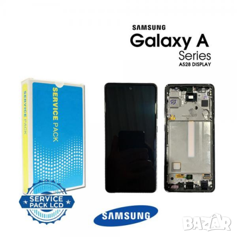 LCD Дисплей за Samsung SM-A528 / A52s 5G 2021 / GH82-26861A / GH82-26863A / Тъч скрийн / Черен / Ори