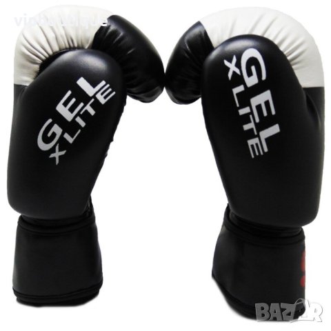 Боксови Ръкавици Gel X Lite Изк Кожа Черно с бяло, снимка 2 - Бокс - 41547967