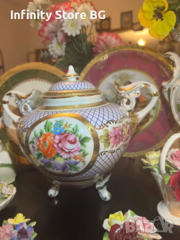 ✨ "ROSELLE OCC & Co STAFFORD SHIRE" – Грандиозен порцеланов шедьовър ✨, снимка 6 - Антикварни и старинни предмети - 53468448