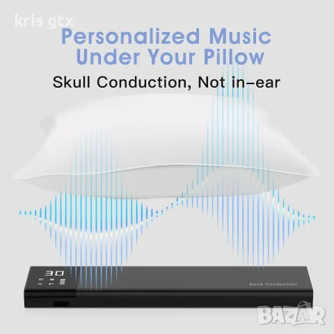 Bluetooth говорител за под възглавница – Bone Conduction Sleep Speaker 36 звука 650mAh Bluetooth, снимка 4 - Bluetooth тонколони - 55955774