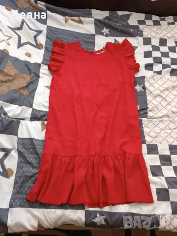 Червена рокля с интересен гръб, снимка 4 - Рокли - 50004563