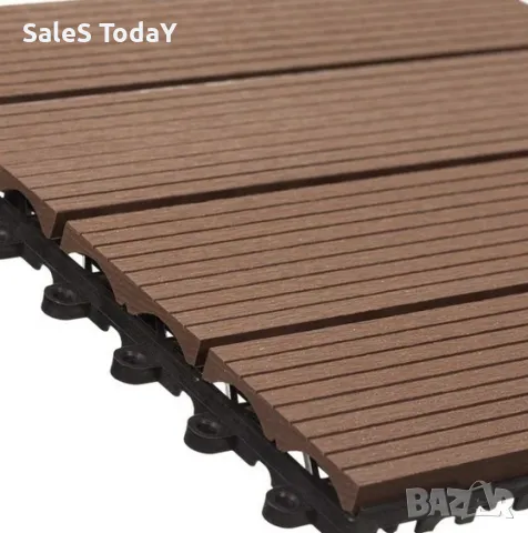 Декинг за Балкон, градина, двор, плочка за Подови пространства, 30x30x2см, водоустойчив , снимка 2 - Други - 49633295