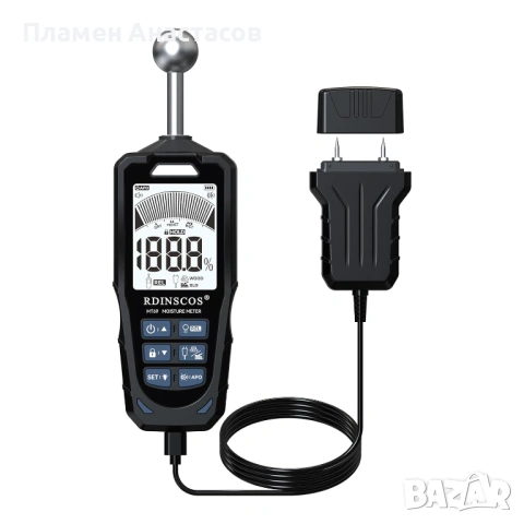 MT69 2-in-1 влагомер – дигитален уред за измерване на влажност с игли и безконтактен режим