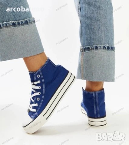 Дамски високи кецове с дебела подметка Bagy, 6цвята , снимка 13 - Кецове - 51172192