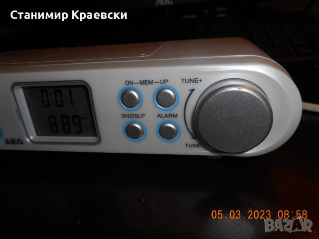 AEG KRC 4344 radio clock alarm+аудио вход, снимка 4 - Други - 39933749