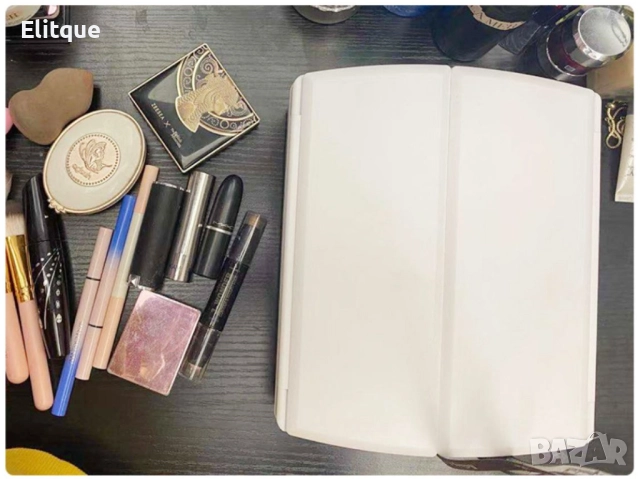 Мини LED огледало с органайзер за гримове TV1262, снимка 10 - Други стоки за дома - 52861330