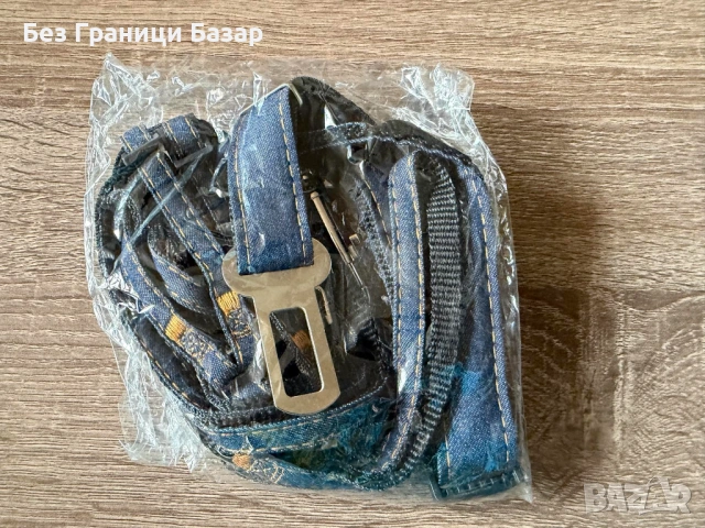 Нов Кучешки колан за автомобил – ремък с карабинер и метална закопчалка