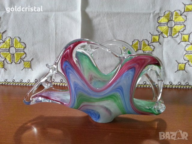 Стъклен салфетник тип Мурано 