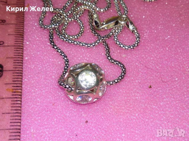 КАРСИВО НЕЖНО ФЕШЪН АРТ СРЕБЪРНО КОЛИЕ СРЕБО 925 с ИСКРЯЩИ ФАСЕТИРАНИ МОЙСАНИТИ 43196, снимка 9 - Колиета, медальони, синджири - 44315204