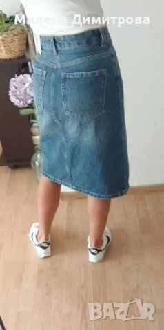 Дънкова пола Pull&Bear XS размер, снимка 4 - Поли - 51048658