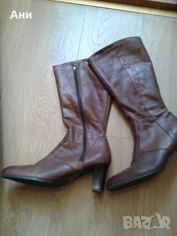 Кафяви ботуши естественна кожа., снимка 6 - Дамски ботуши - 53640425
