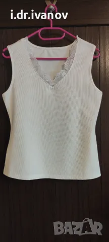 нов бял потник с дантела , снимка 1