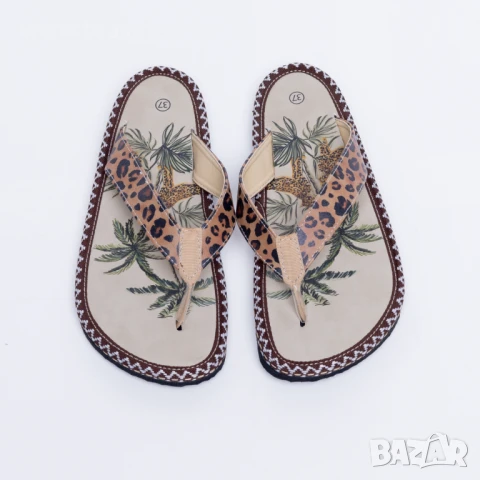 Цветни дамски чехли за плаж тип джапанки | Марка Tuasolea, снимка 1