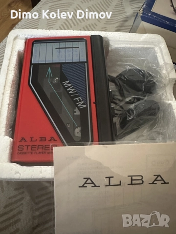 Уокмен ALBA като чисто нов. Opened never used. Рядък модел в червен цвят. Без забележки., снимка 6 - Радиокасетофони, транзистори - 55967182