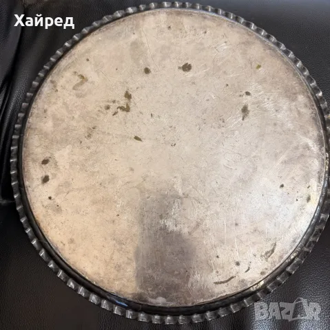 Продавам старинен посребрен поднос (тава) от Бейрут, Ливан., снимка 3 - Антикварни и старинни предмети - 55730173
