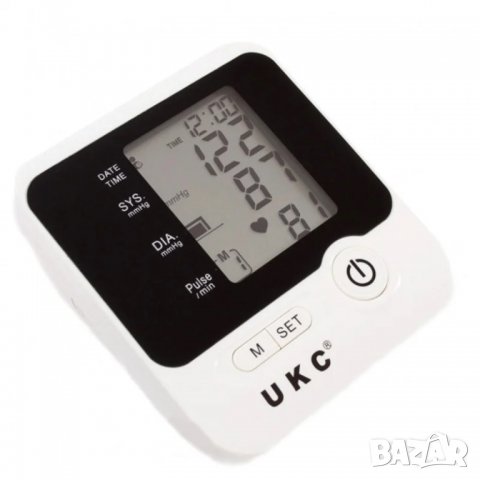 Апарат за измерване на кръвно налягане с голям LCD дисплей UKC, снимка 5 - Други - 34145762