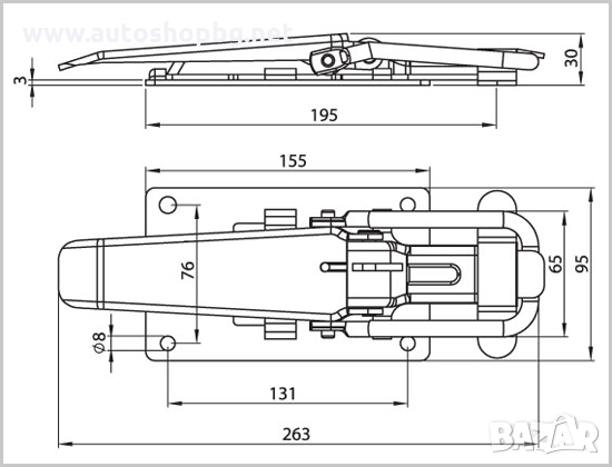 Ключалка за ремарке за външен монтаж, снимка 2 - Аксесоари и консумативи - 36081573
