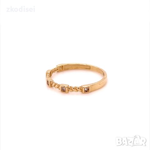 Златен дамски пръстен 1,22гр. размер:56 14кр. проба:585 модел:20056-2, снимка 2 - Пръстени - 42528674