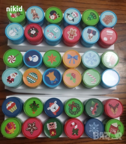 12 бр сет печати печата печат Коледни снежинка елха Дядо Коледа  печатчета