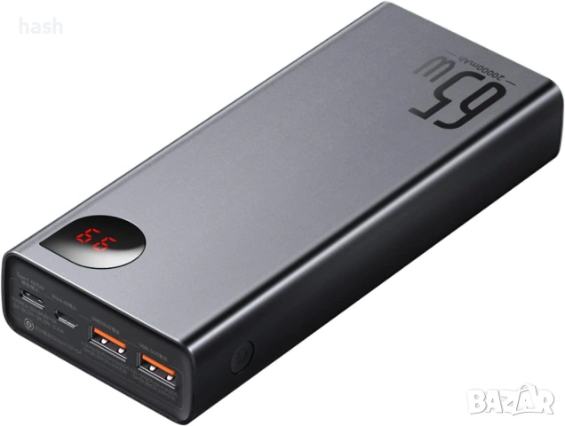 Външна батерия с 2xUSB-A и 1xUSB-C изходи и технология за бързо зареждане - Baseus Adaman Metal Digi, снимка 4 - Безжични зарядни - 53610613