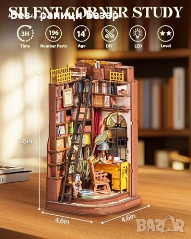 Нов Креативен 3D книжен декор Мини библиотека за рафт DIY модел , снимка 2 - Други - 51902400