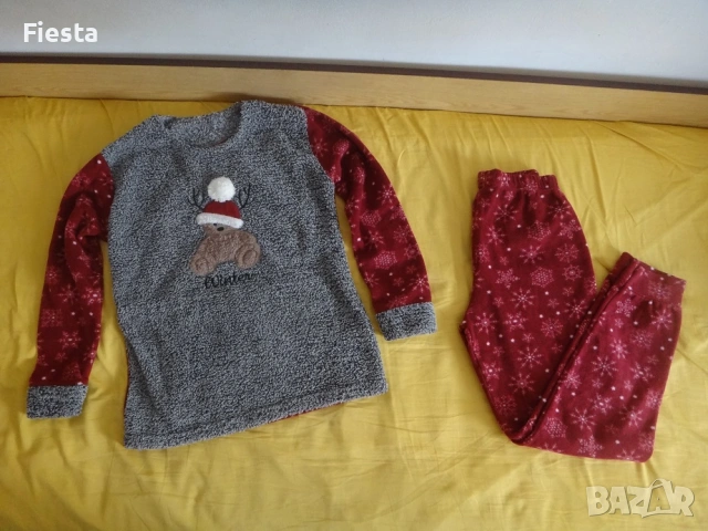 Нови 2 броя дамски поларени пижами, размер S, снимка 2 - Пижами - 53442980