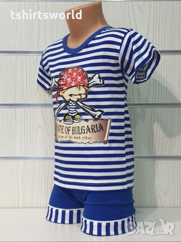 Ново детско моряшко комплектче с трансферен печат Пират, снимка 6 - Детски комплекти - 33839732