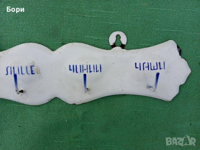 Стара емайлирана закачалка , снимка 3 - Други - 36242767