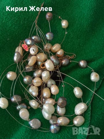 АРТ КОЛИЕ 100% ЕСТЕСТВЕНИ БЕЛИ и ЧЕРНИ ПЕРЛИ и 2 БИЖУТА - БОНУС 27118, снимка 4 - Колиета, медальони, синджири - 35078602