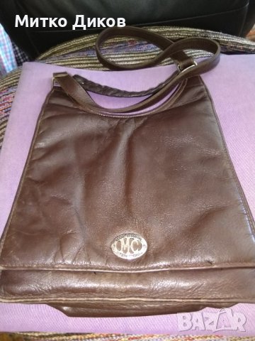 Marc Chantal маркова френска чанта за през рамо женска от естествена кожа 26х26х12см