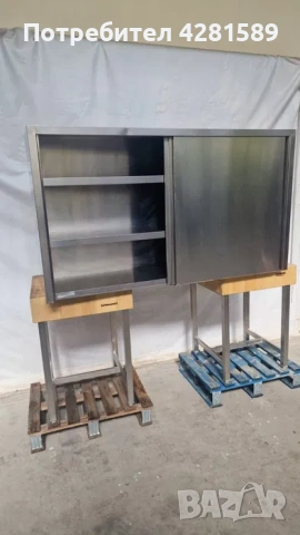 Немски шкаф/рафт за стена изцяло от неръждаема стомана, снимка 3 - Други машини и части - 53657785