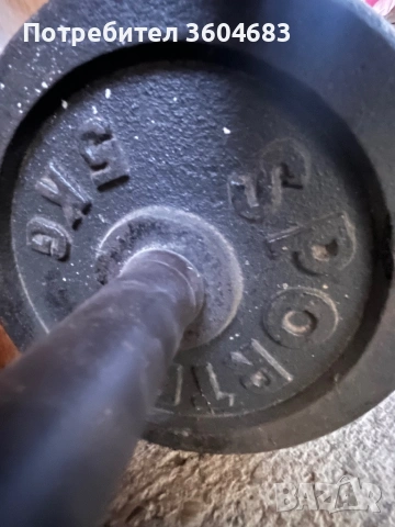 Професионална винтова щанга с чугунени дискове – 30 кг. , снимка 2 - Фитнес уреди - 53154457
