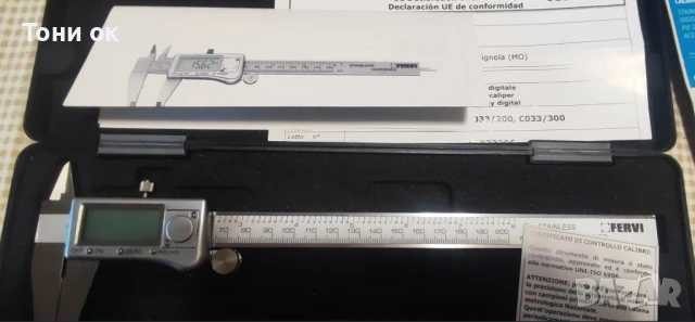 дигитален Шублер FERVI 200мм , снимка 2 - Шублери - 51074741