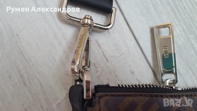 Нова мъжка кожена чанта FENDI MESSENGER BAG, снимка 4 - Чанти - 53851443