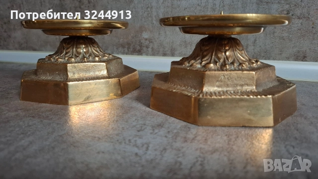 Винтидж красиви свещници с осмоъгълна основа , снимка 6 - Декорация за дома - 53390651