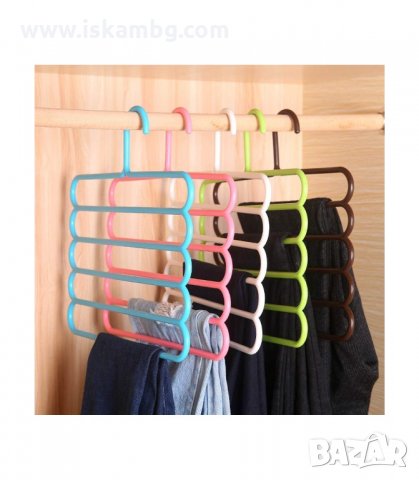 МУЛТИФУНКЦИОНАЛНА ПЛАСТМАСОВА ЗАКАЧАЛКА ЗА ПАНТАЛОНИ - код  5 отделения - ПЛАСТМАСОВА, снимка 3 - Органайзери - 33949690