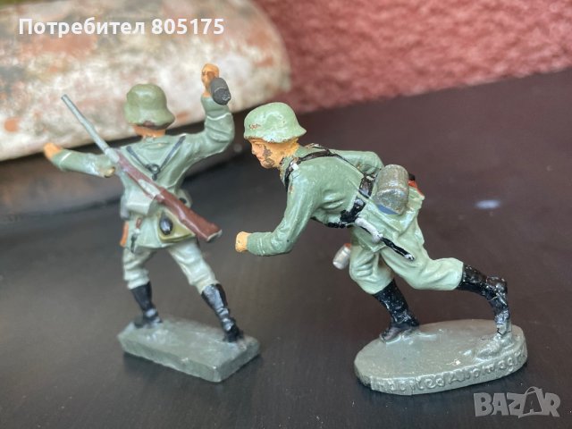 Стари фигурки войници от 30-те год на миналия век.Втора световна германци Elastolin Lineol, снимка 3 - Колекции - 41564304