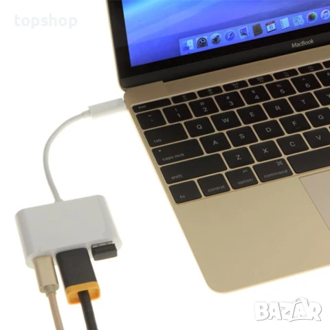 Адаптер 3 в 1, USB Type-C към USB-C, HDMI, USB 3.0, За MacBook, снимка 3 - Кабели и адаптери - 50511333