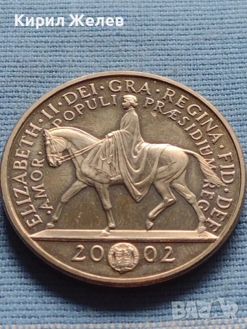 Монета 5 паунда 2002г. Великобритания Златният юбилей на Кралицата 40434