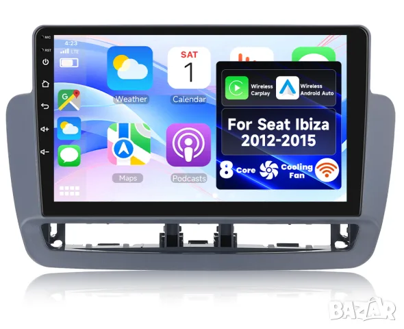 Мултимедия за Seat Ibiza 2012-2015, Навигация, Carplay, Android Auto, Waze, Андроид, Сеат Ибиза, снимка 2 - Аксесоари и консумативи - 56191587