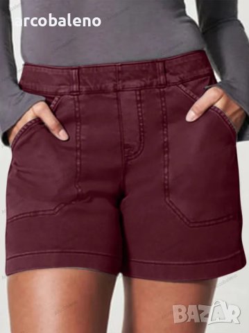 Нови модни универсални дамски къси панталони от кепър с голям джоб и голям ластик, 11цвята - 023, снимка 4 - Къси панталони и бермуди - 40879371