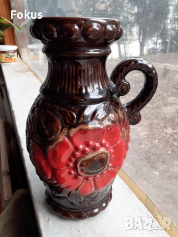 Страхотна голяма ваза кана немска керамика