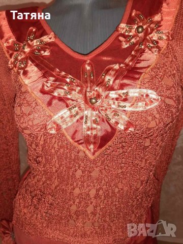 Сет от джинсова пола и блузка от плетиво, снимка 2 - Комплекти - 35842202