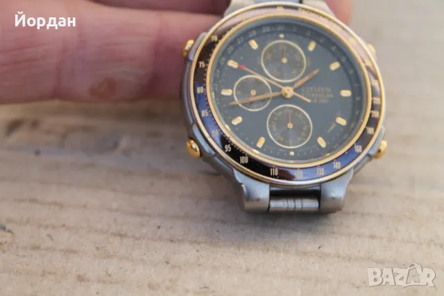 Японски часовник ''Citizen'' WR 100 Titanium хронограф, снимка 3 - Мъжки - 49131157