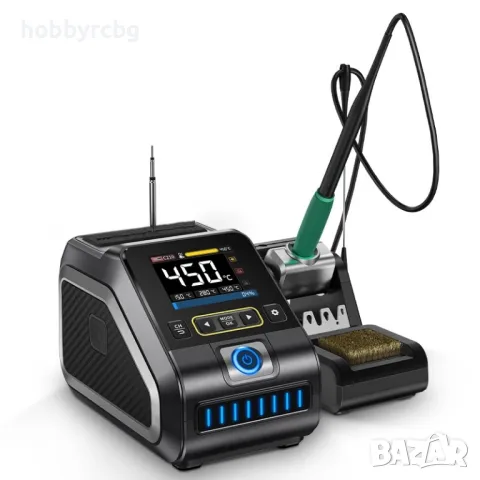 Станция за запояване 200W, регулиране на температурата 100-450 °C, снимка 1