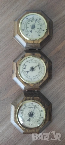 Ретро метеорологична станция* Термометър* Влагомер* Барометър* , снимка 2 - Антикварни и старинни предмети - 51269575