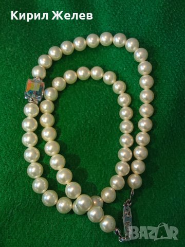 СКЪПОЦЕННО ПЕРЛЕНО КОЛИЕ КУЛТИВИРАНИ ПЕРЛИ с ЮВЕЛИРНО ФАСЕТИРАН ПЛАНИНСКИ КРИСТАЛ 34775, снимка 6 - Колиета, медальони, синджири - 39179663