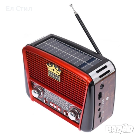 Преносимо ретро радио Golon с Bluetooth и соларен панел - мощен звук и дълъг живот на батерията, снимка 6 - Радиокасетофони, транзистори - 53566985